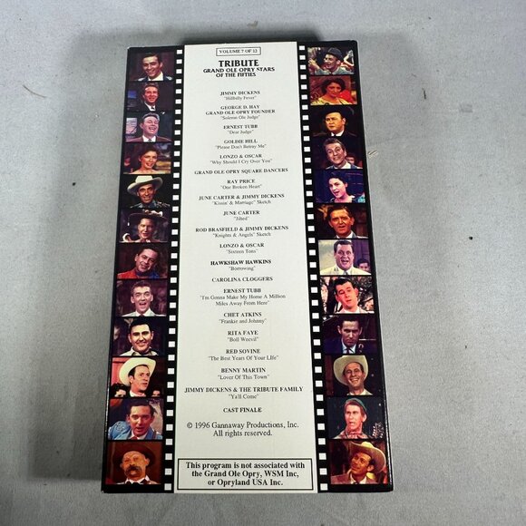 Tribute Grand Ole Opry Stars Of The Fifties Jimmy Dickens VHS Volume 7 Gannaway - Picture 2 of 3